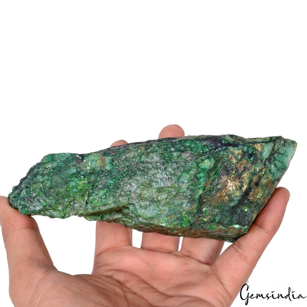 Emerald Rough Specimen, Color Enhanced, Green — 163x55x52 mm, 730 g (3650 Ct), Brazil