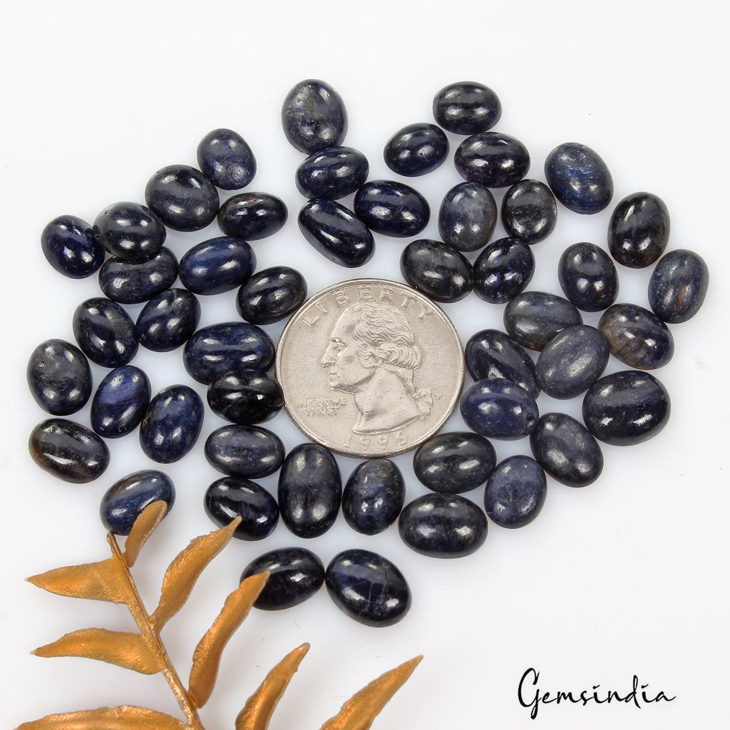 48 Pcs Natural Blue Sapphire Oval Cabochon Loose 8mm-12mm Gemstones Lot~157 Cts
