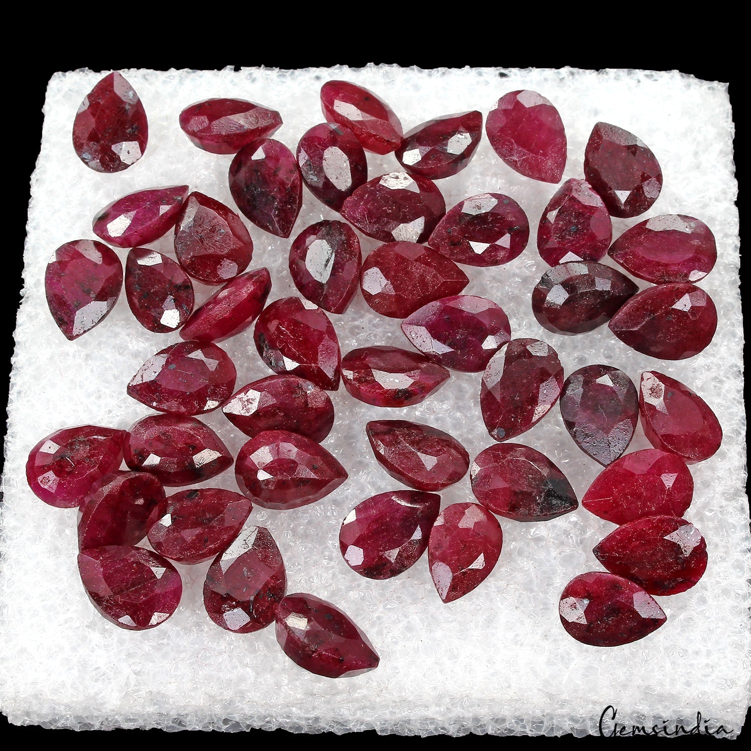 270.00 Cts. Natural Red Ruby Pear Cut Loose 12-13mm Gemstones Lot For jewelry