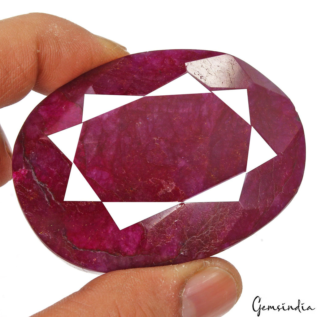 650 Ct Natural Pink Red USA Beryl Bixbite Oval Faceted Cut Earth Mined Loose Gem
