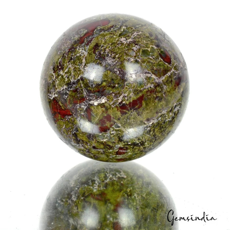 550 Cts Natural Untreated Bi Color Jasper Healing Crystal Sphere Gem With Stand