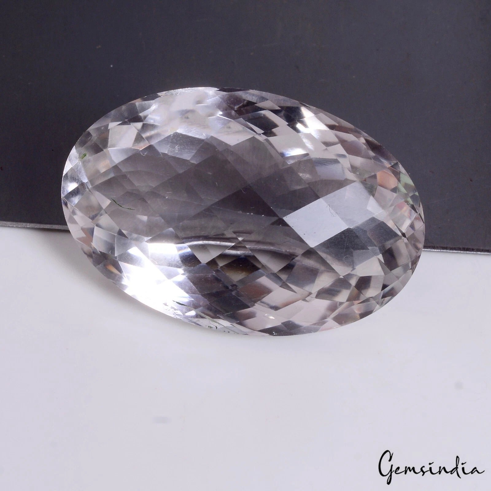 64.85 Ct Natural Untreated Lavender Color Amethyst Oval Checker Cut Precious Gem