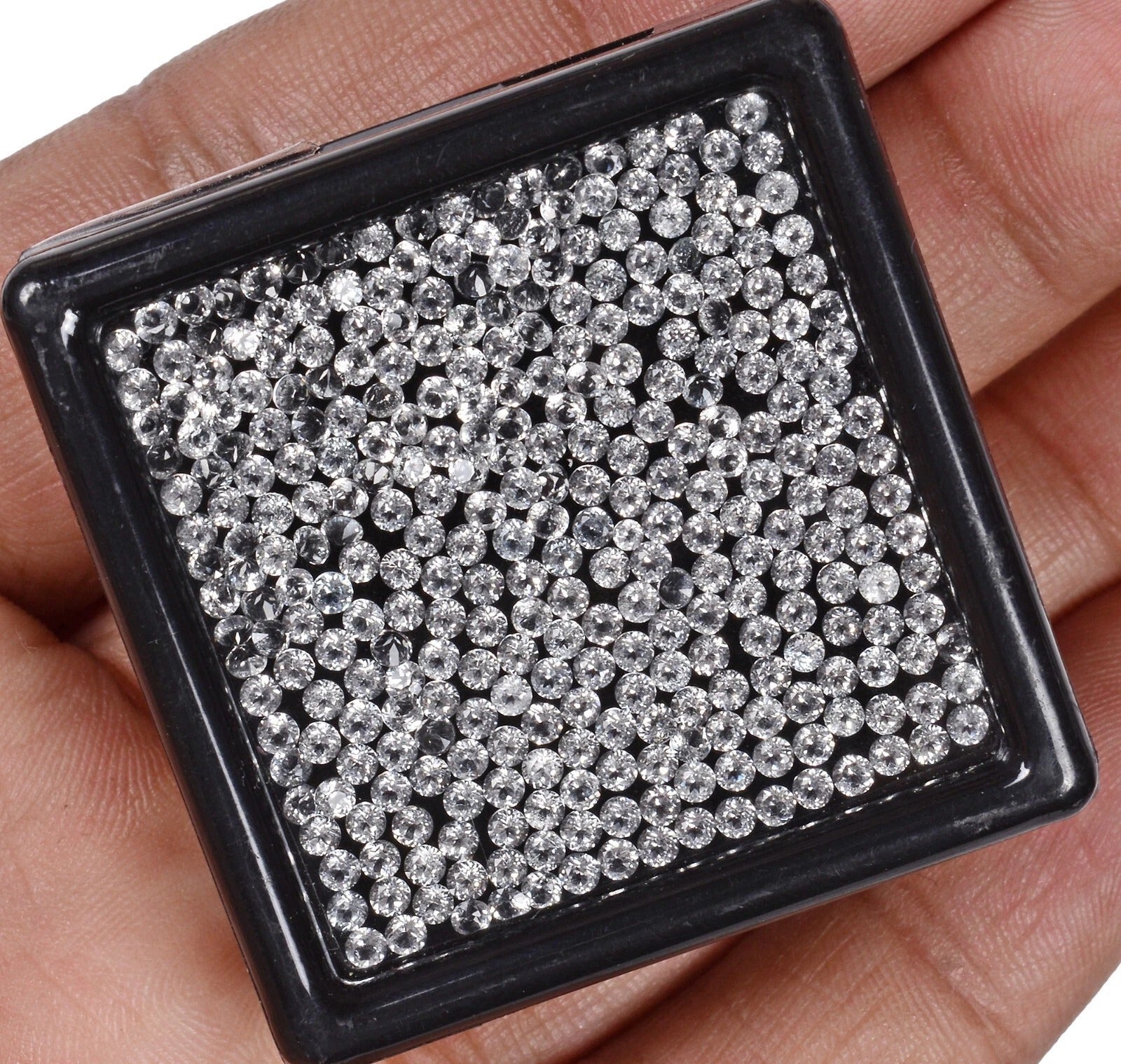 Wholesale Lot 2mm Round Faceted Natural White Topaz Loose Calibrated Gemstone