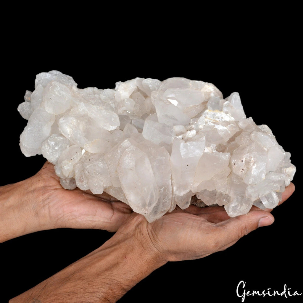 Quartz Crystal Cluster, Untreated — 10.5x6.5x5.25 Inches, 4.3 Kg (21500 Ct), India