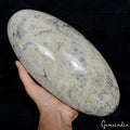 7.1 Kg/11.5" Natural Lapis Calcite Matrix Huge Size Oval Lingam Egg Polished Gem