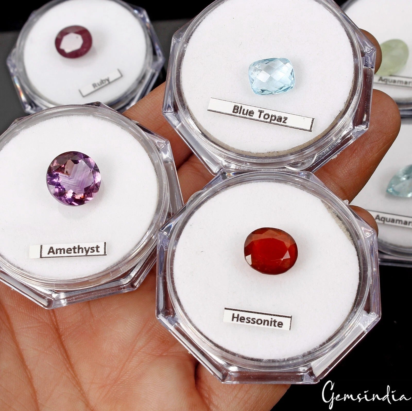 8 Pcs Estate Genuine Semi Precious Loose Mix Cut Jewelry Gemstones Collection
