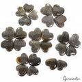 1200 Cts/26Pcs Natural Black Glittering Shine Sunstone Heart Cab Wholesale Gems
