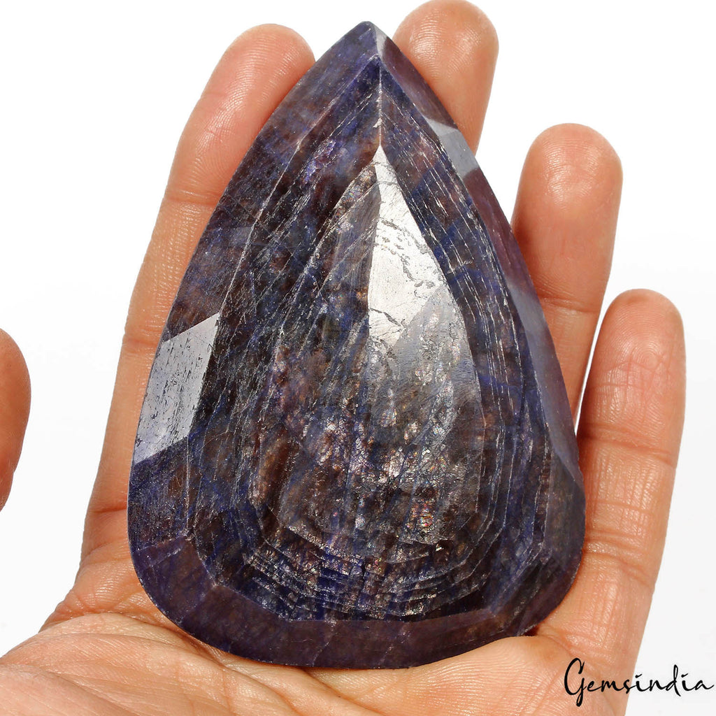 Certified 885 Cts Natural Blue Sapphire Pear Faceted Loose Huge Earth-mined Gem