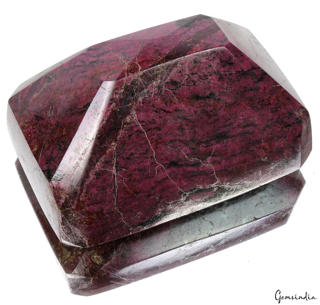3.1 Kilo Natural Untreated Dark Red Ruby Octagon Cut Loose Museum Size Gemstone