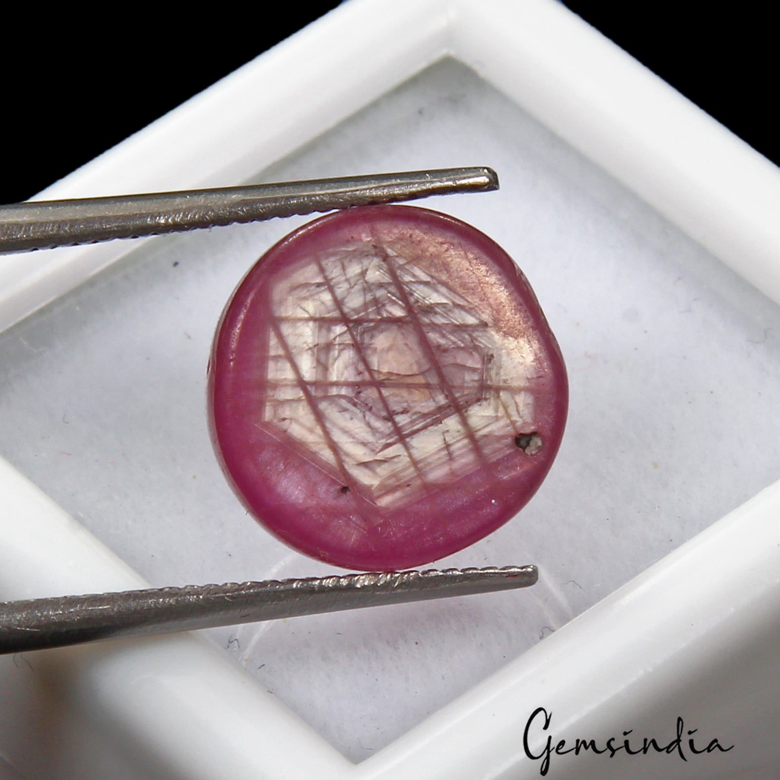 Certified 8.90 Cts Natural Pink Star Ruby Round Cab Rare Loose Gem For Ring-RH