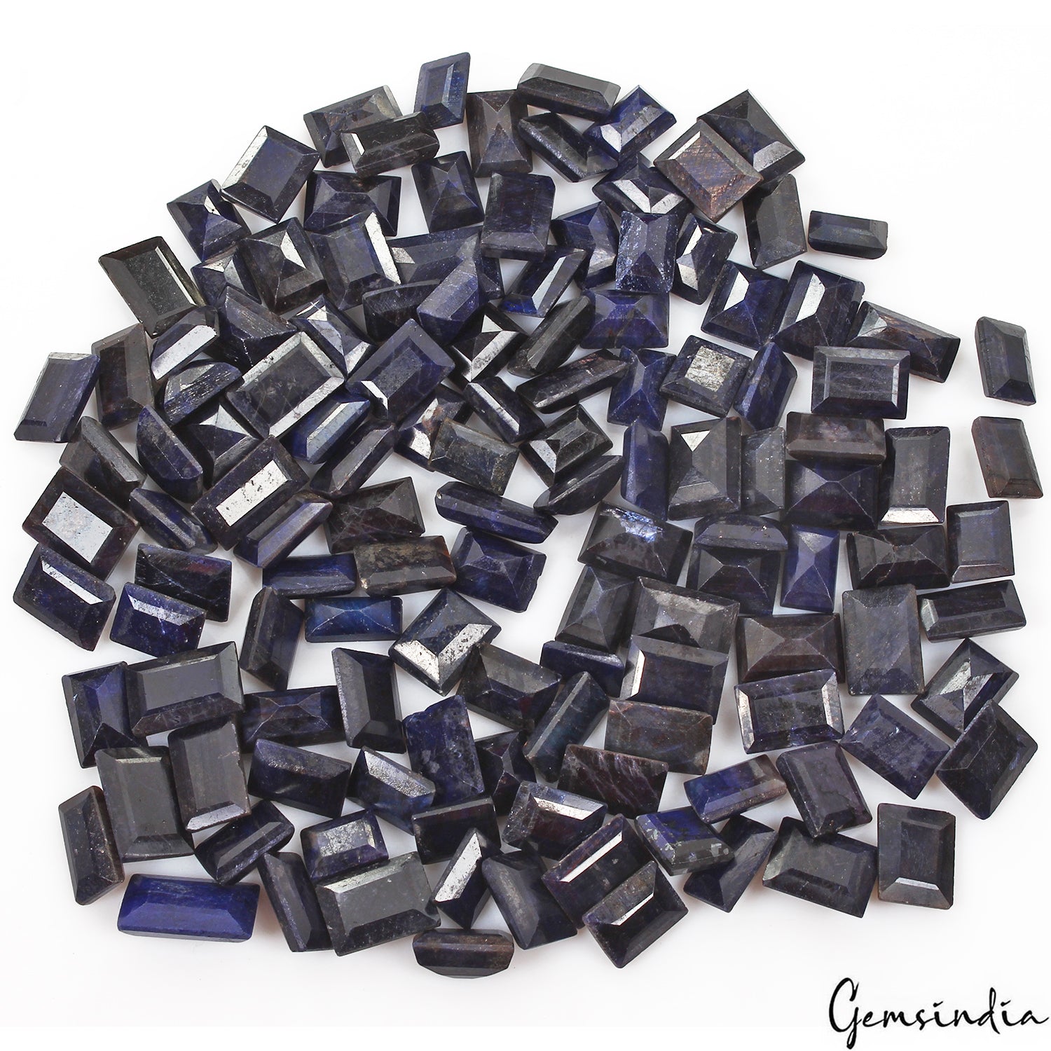 1470 Cts/130 Pcs Natural Blue Sapphire Baguette Cut Loose Gems Lot For Jewelry