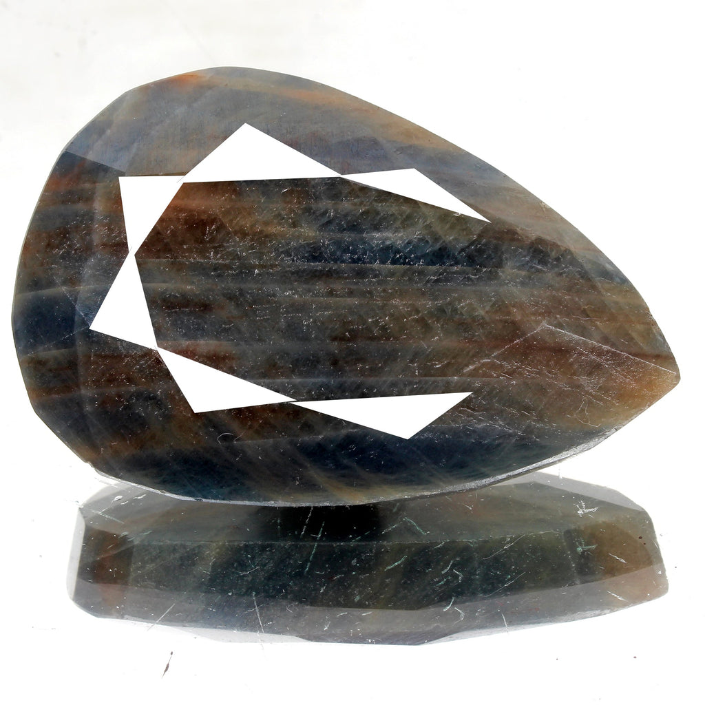 440 Cts Natural Untreated Brown Blue Sapphire Pear cut Loose Madagascar Gemstone