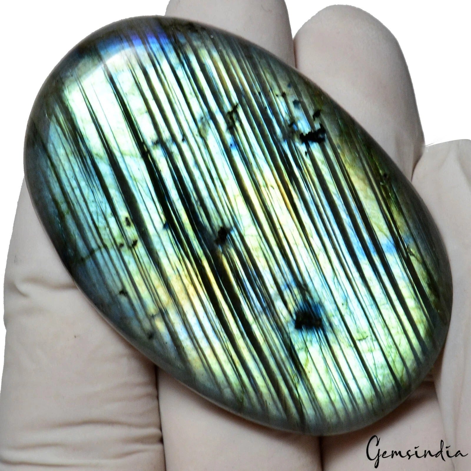 176.60Ct Natural Untreated Mult Color Labradorite Oval Cab Loose Gem For Pendant