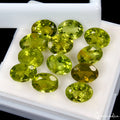 9-10mm Oval Cut Natural Untreated Green Peridot Loose Gemstone~25.20 Ct/12 Pcs
