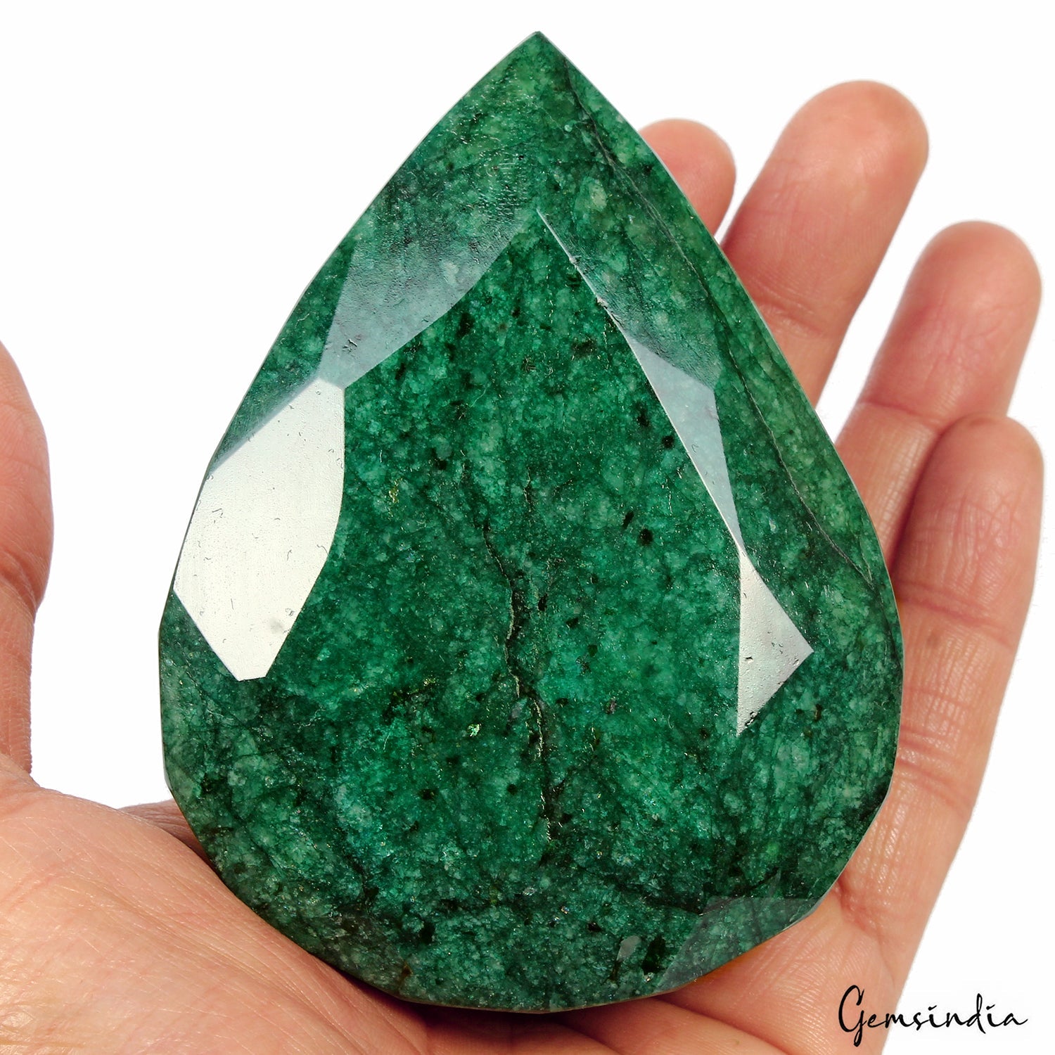 2230 Ct Natural Green Emerald Pear Faceted Earth Mined Loose Huge Gem 97*74*40mm