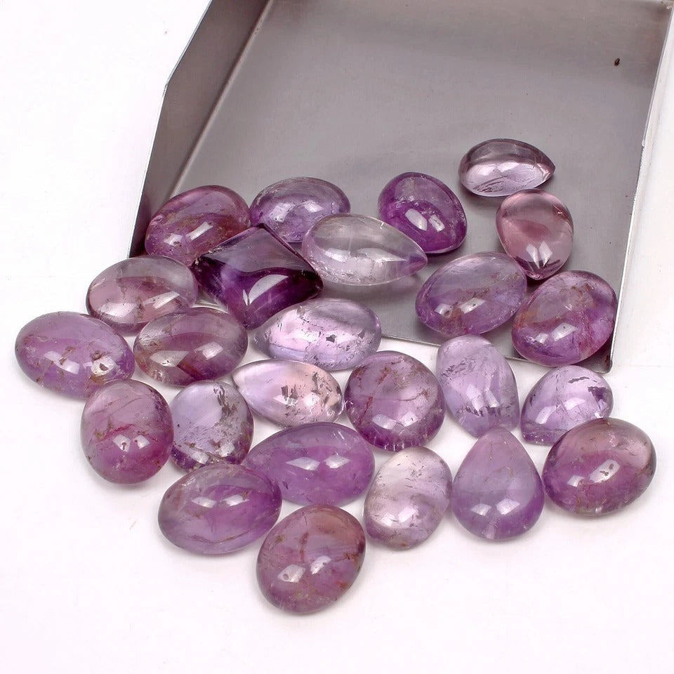 450 Cts Natural Untreated Purple Amethyst Mix Cab Loose Jewelry Making Gemstones