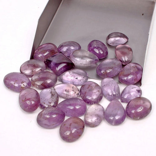 Amethyst Cabochon, Untreated, Purple — 18mm to 23mm, 450 Ct