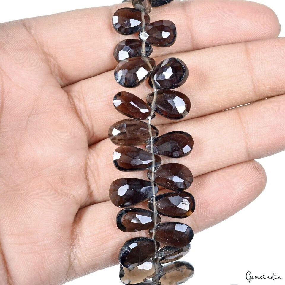 Smoky Quartz Beaded Strand, Brown — 9mm to 14mm, 169.10 Ct, Madagascar