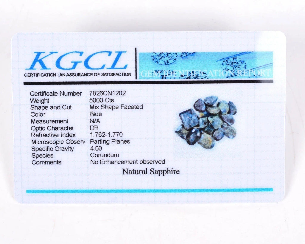 Certified 1 Kilo Natural Blue Sapphire Huge Mix Cut Untreated 31-57mm Loose Gems