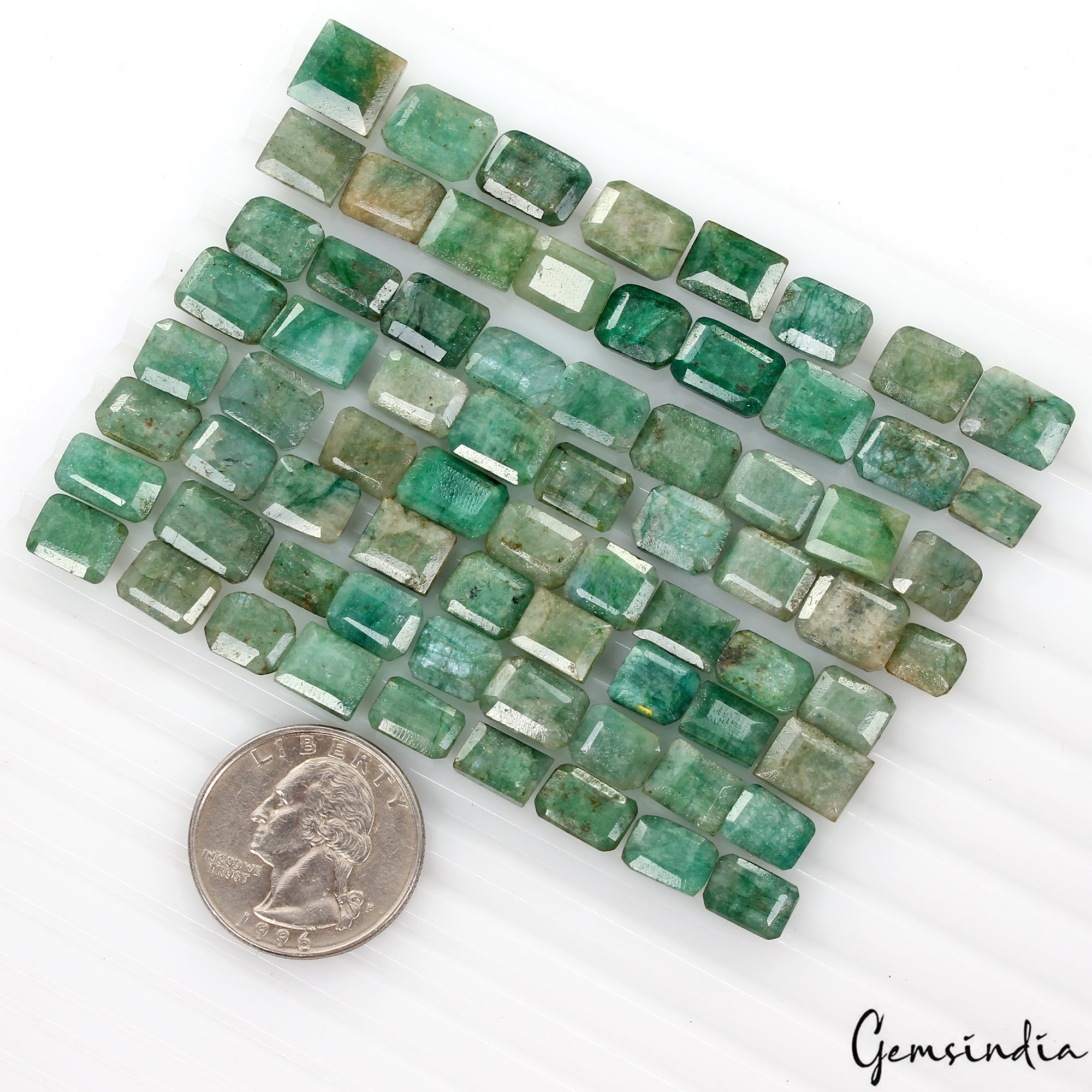 200 Cts Natural Green Emerald Octagon Cut Loose 8-12mm Jewelry Gemstones~ 71 Pcs