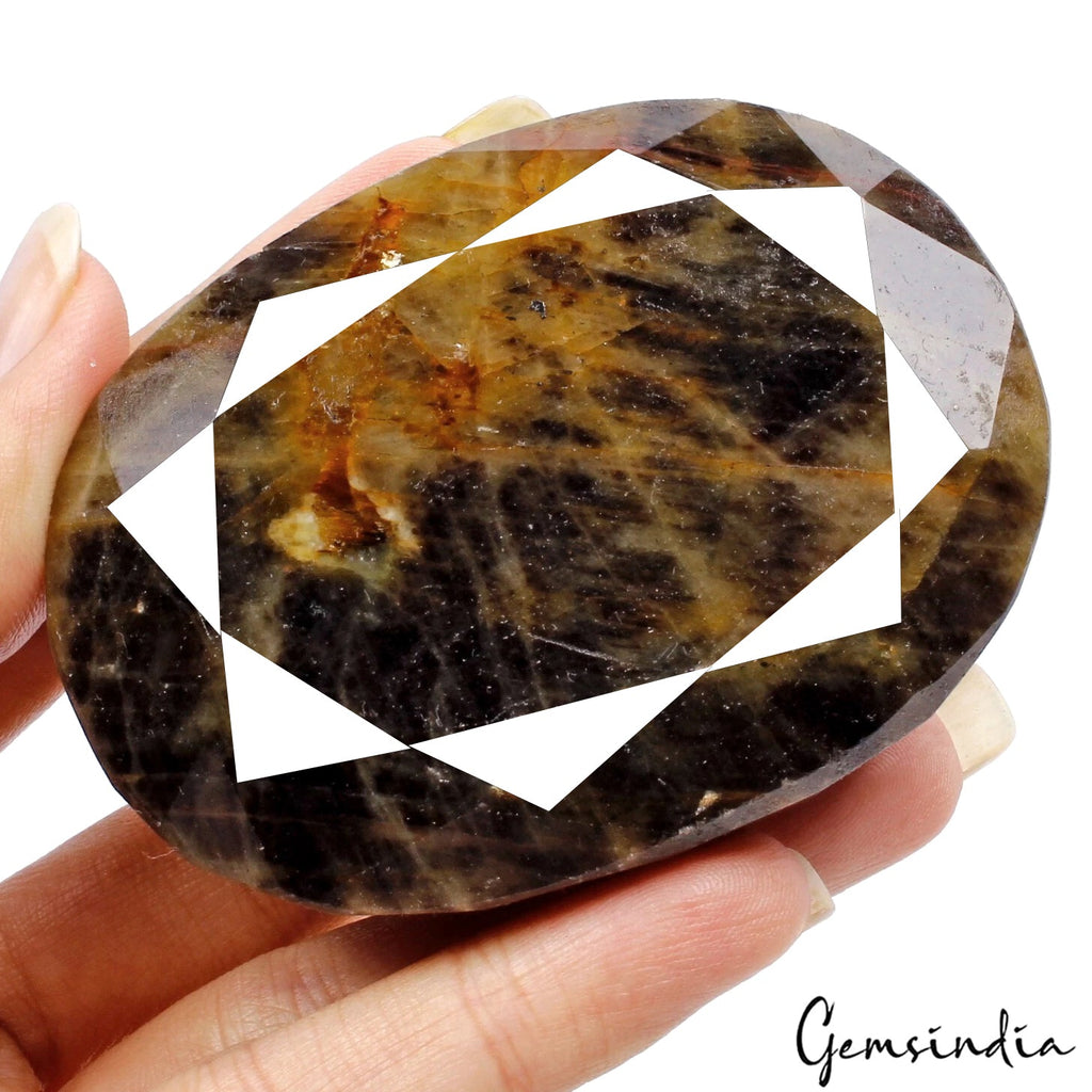 Untreated 1260 Ct Natural Brown black Sapphire Oval Cut Madagascar Huge Gemstone