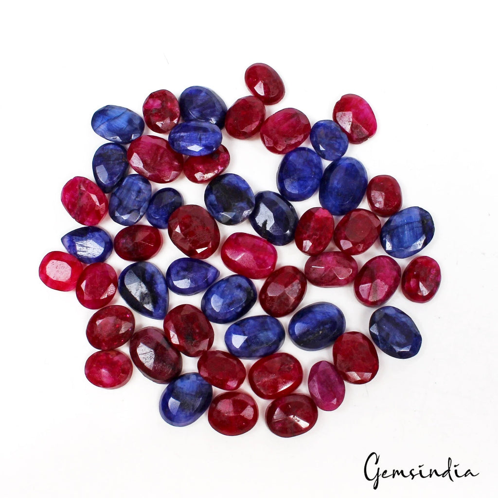 290 Ct Natural Blue Pink Beryl Mix Faceted Loose 11mm-16mm Gemstones Lot~ 51 Pcs