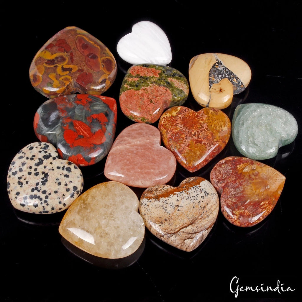 Selenite Lot, Loose Gemstone, Untreated, Multi Color — 12 Pieces, 22mm to 34mm, 870 Ct, Madagascar