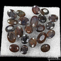 Certified 141.30 Cts/22 Pcs Natural Untreated Brown Blue Sapphire Oval Gems Lot