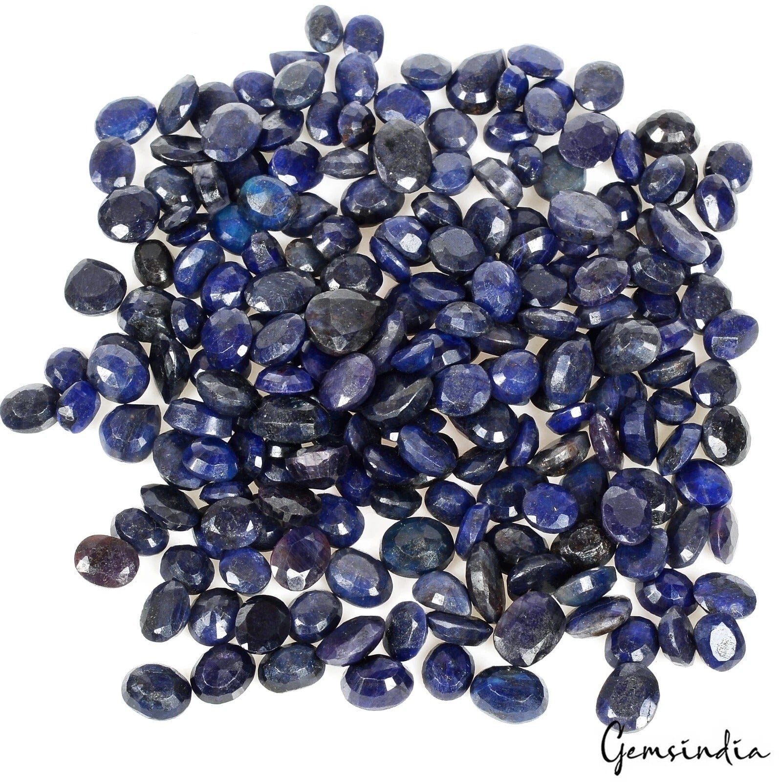 Certified 500 Ct/213 Pcs Natural Blue Sapphire Mix Cut Loose Gems for Jewelry