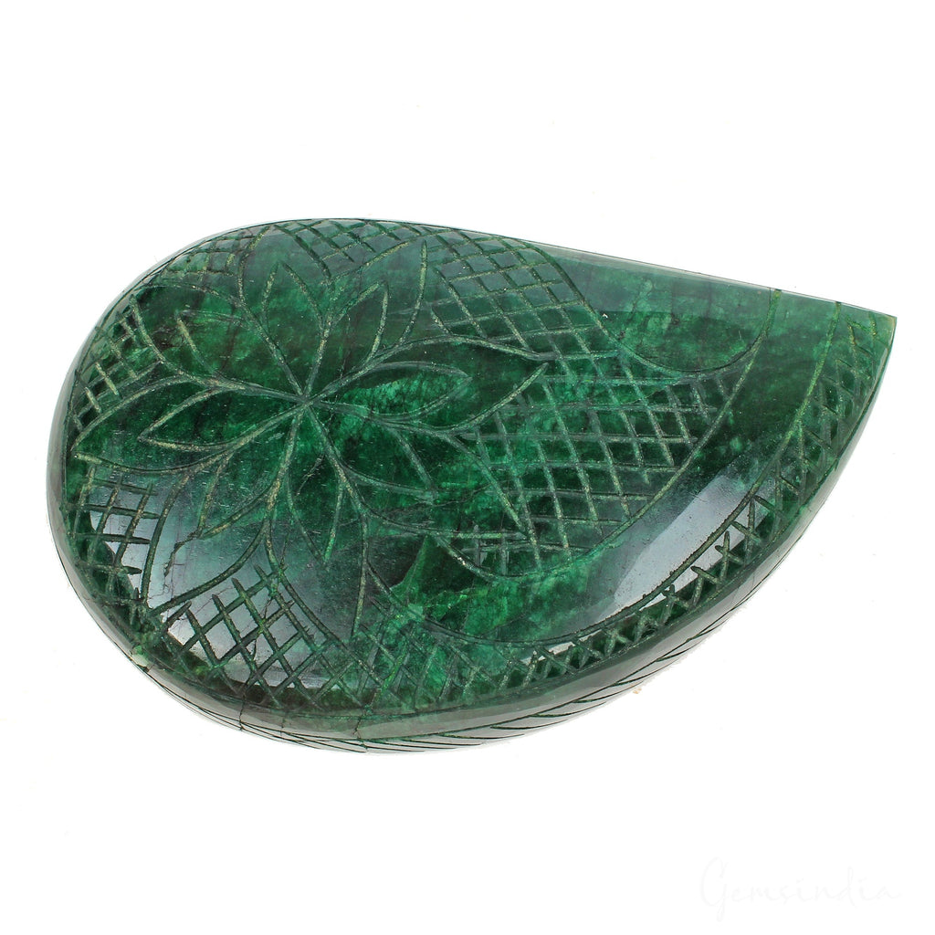 1420 Ct Natural Green Brazilian Emerald Fancy Carving Earth Mined Loose Huge Gem