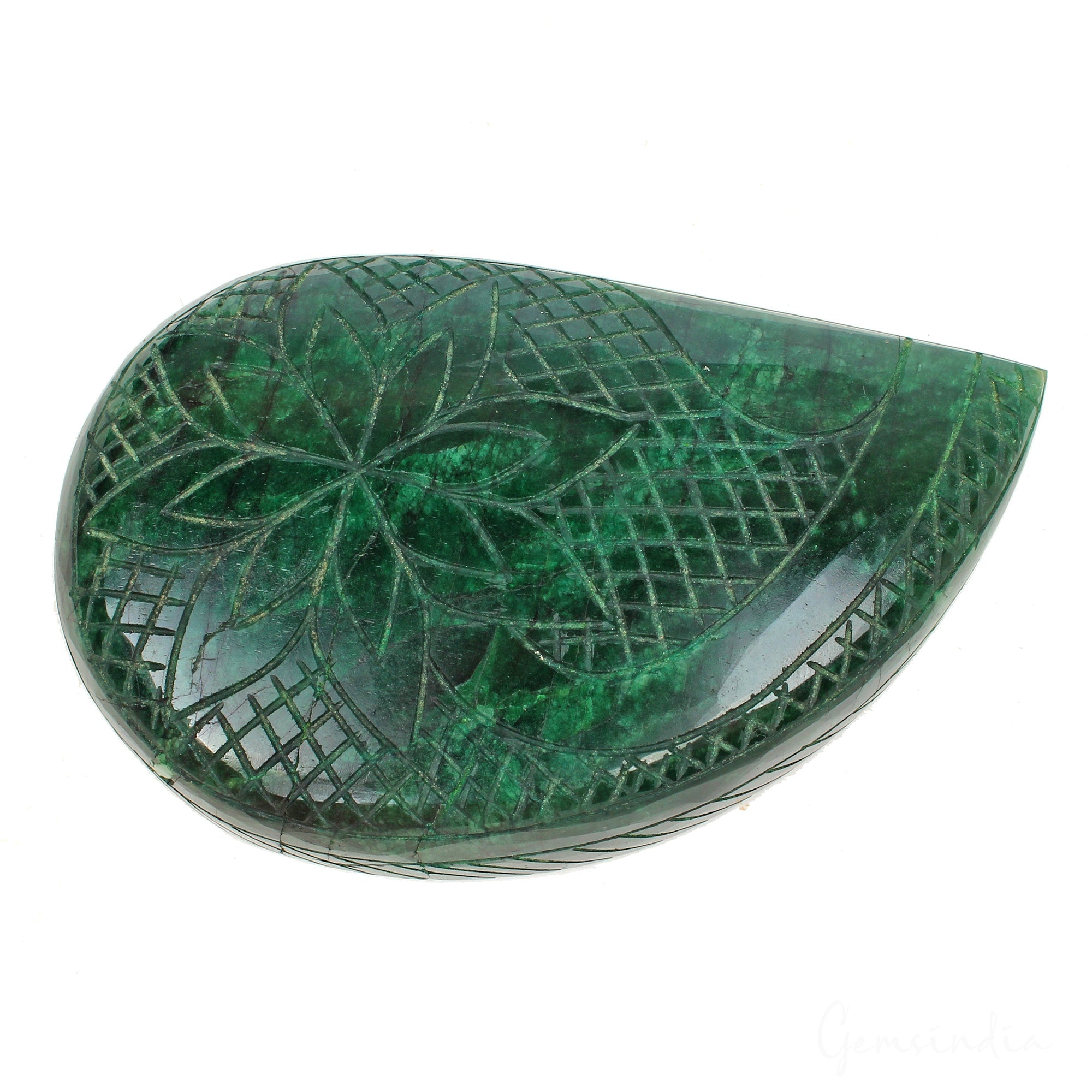 1420 Ct Natural Green Brazilian Emerald Fancy Carving Earth Mined Loose Huge Gem