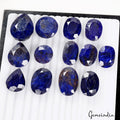 770 Cts/13 Pcs Natural African Blue Sapphire Mix Cut Loose Gems Lot For Jewelry