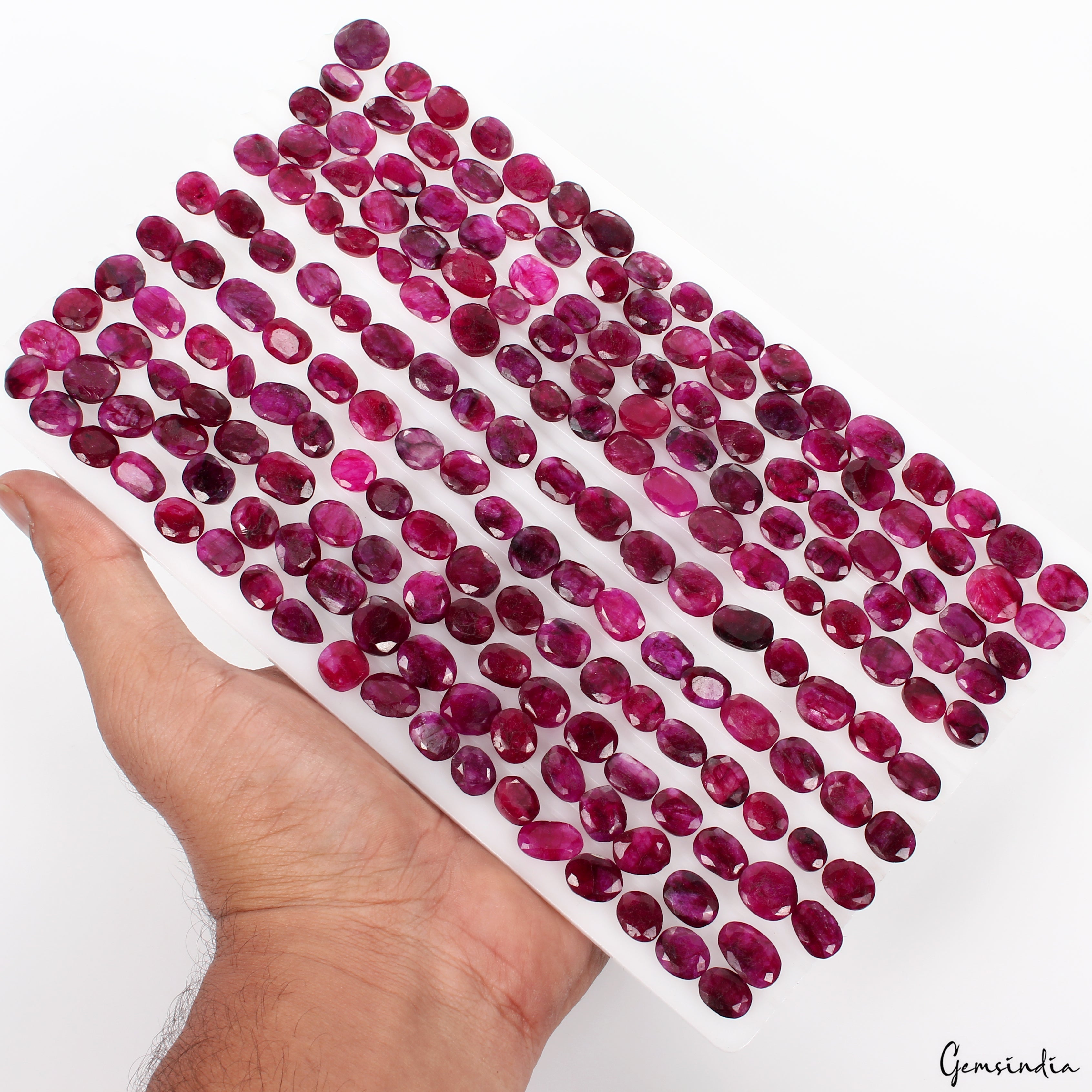 740 Ct Natural Red Pink Beryl (Bixbite) Mix Faceted Loose Gemstones Lot 193 Pcs