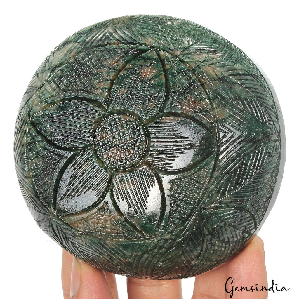 3040 Ct Natural Green Brazilian Emerald Uneven Round Carving Museum Size Gems