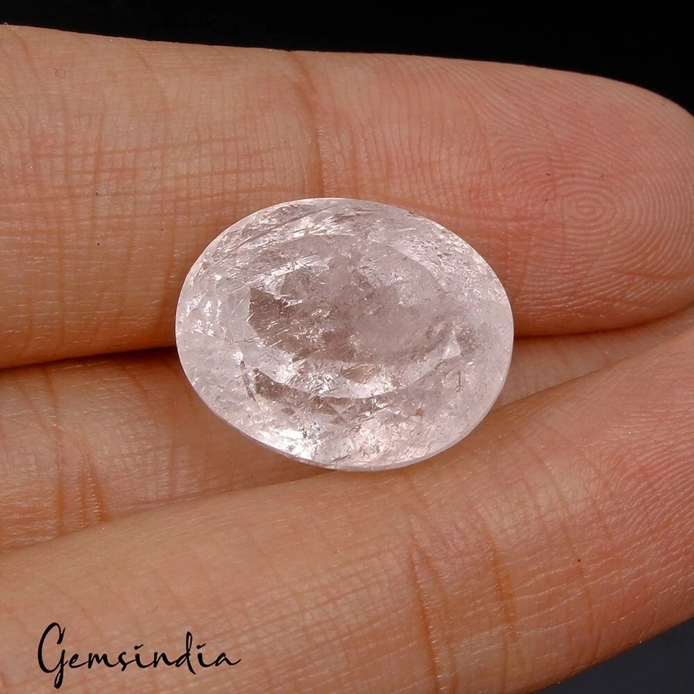 Morganite Loose Gemstone, Oval Cut, Untreated — 16x13x11mm, 14.80 Ct, Brazil
