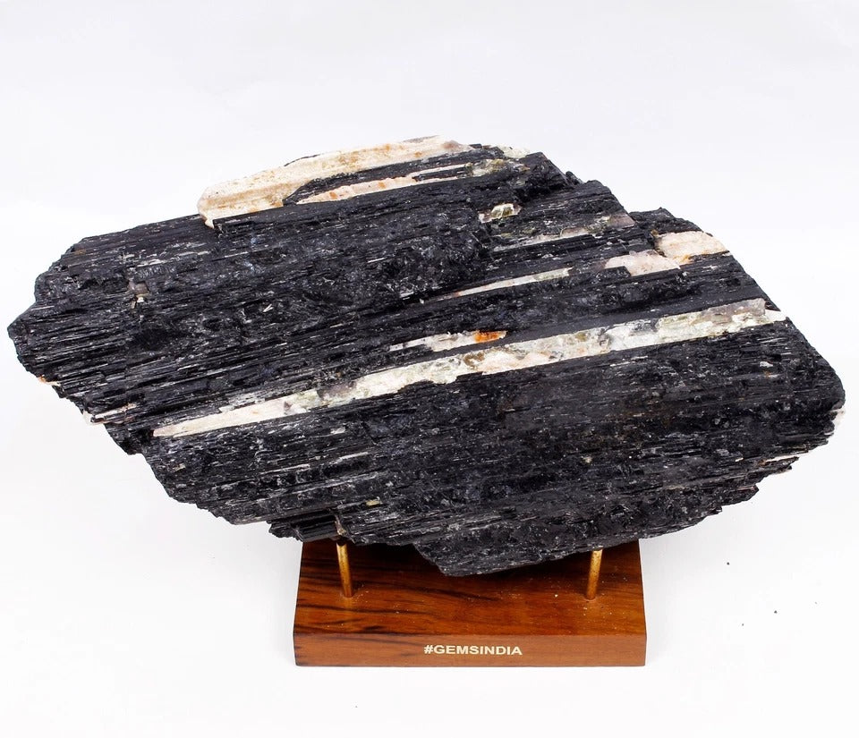 Tourmaline Rough Specimen, Untreated, Black — 11x6.2x4.6 Inch, 6.28 Kg (31400 Ct), Namibia