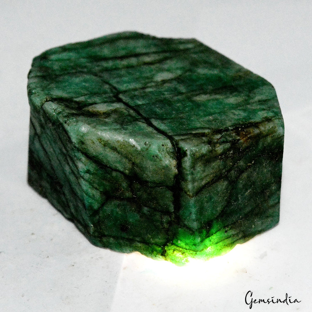 420 Ct Natural Green Brazilian Emerald Raw Uncut Rough Healing Crystal Gemstone