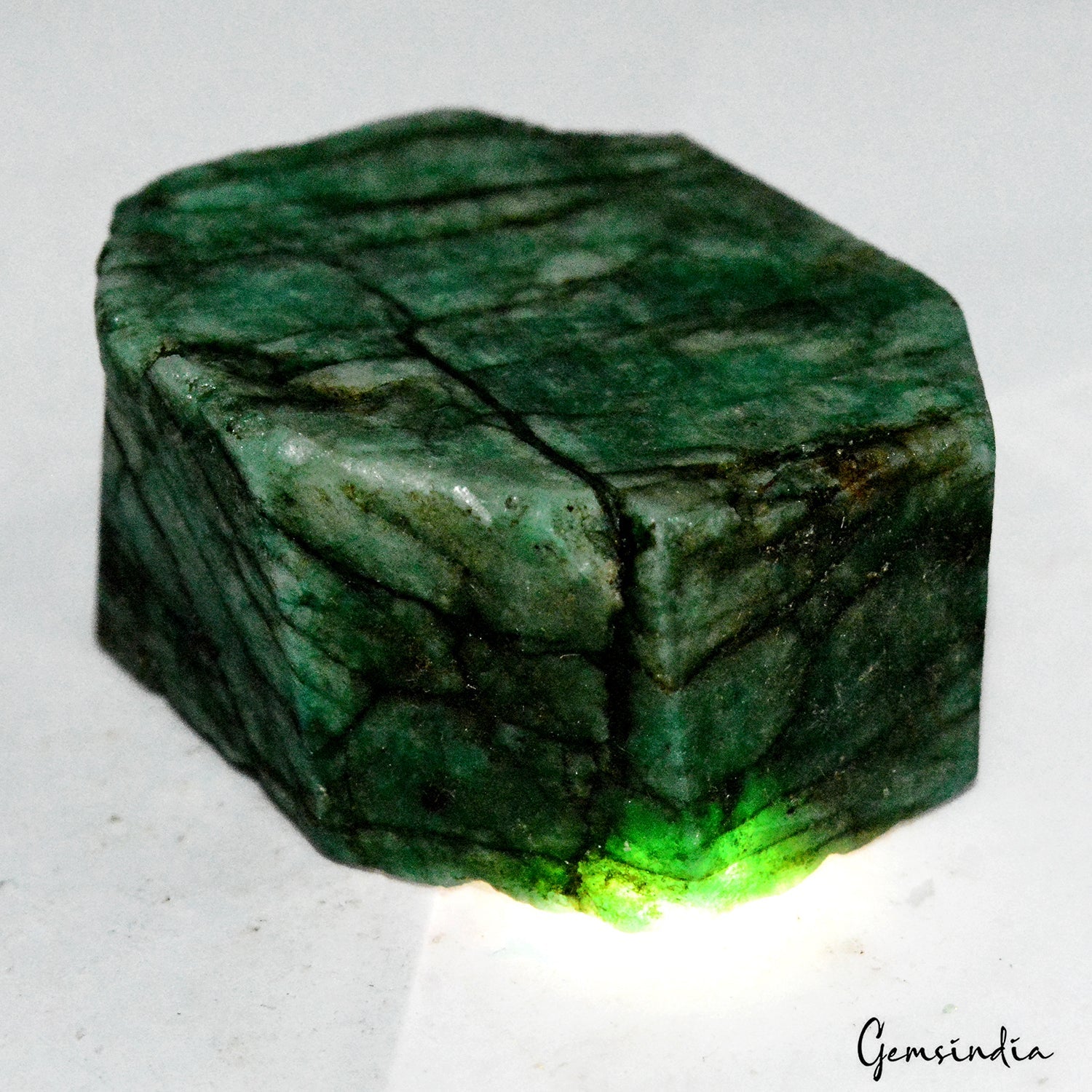 420 Ct Natural Green Brazilian Emerald Raw Uncut Rough Healing Crystal Gemstone