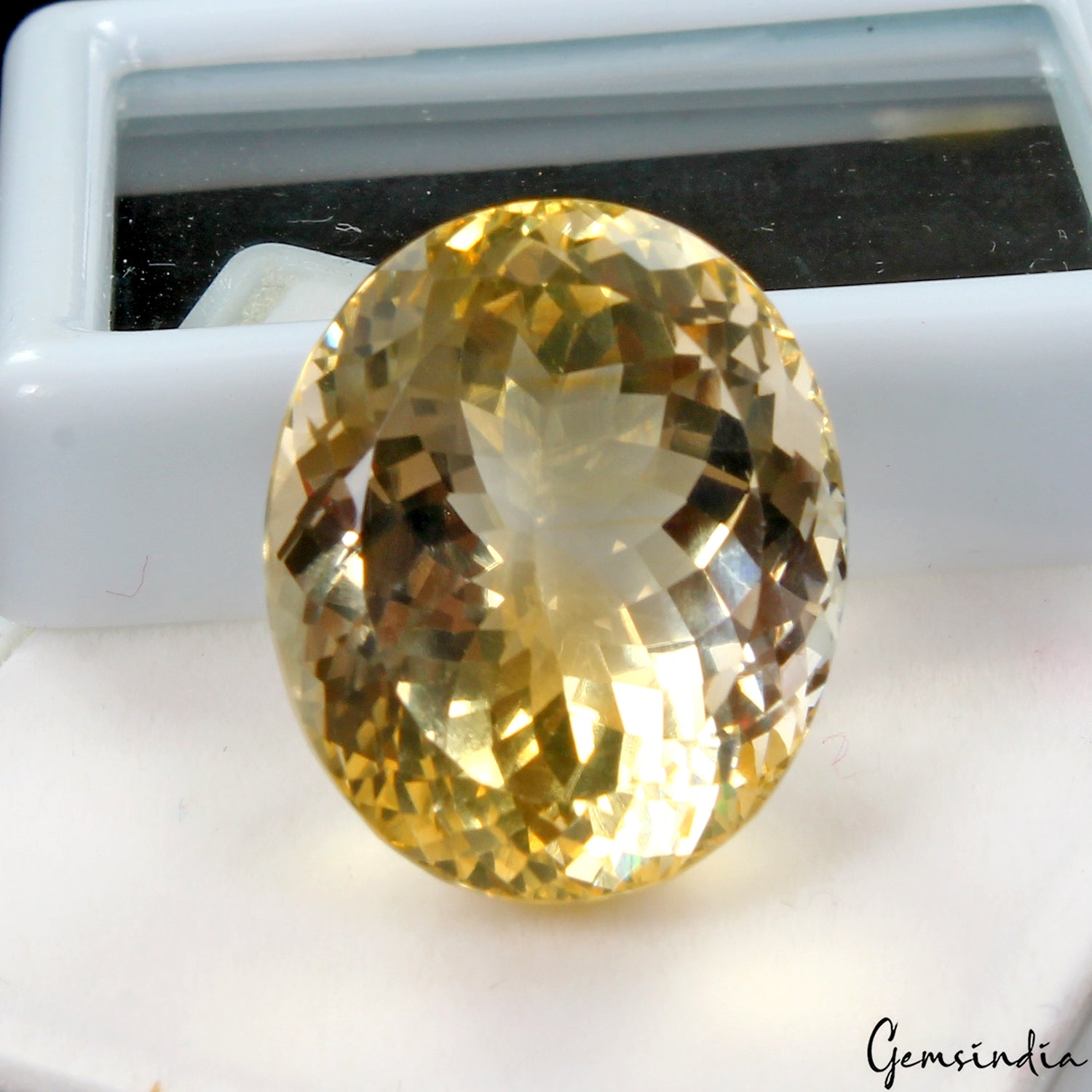 VVS Natural Yellow Citrine 34.70Ct Oval Cut Loose AAA Quality Untreated Gemstone