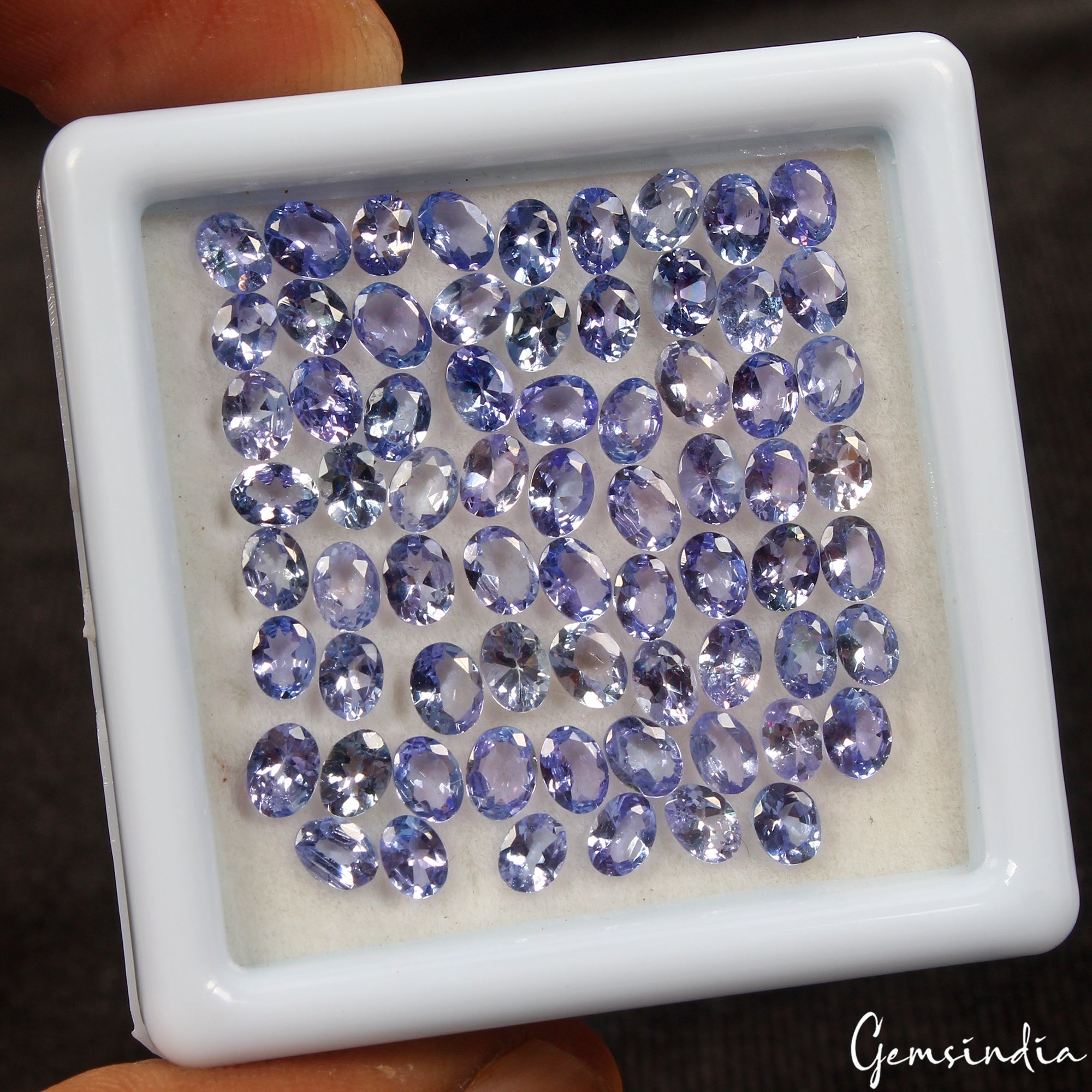 70 Pc Natural Blue Tanzanite Oval cut 4x3mm Loose Unheated Jewelry Gemstones Lot