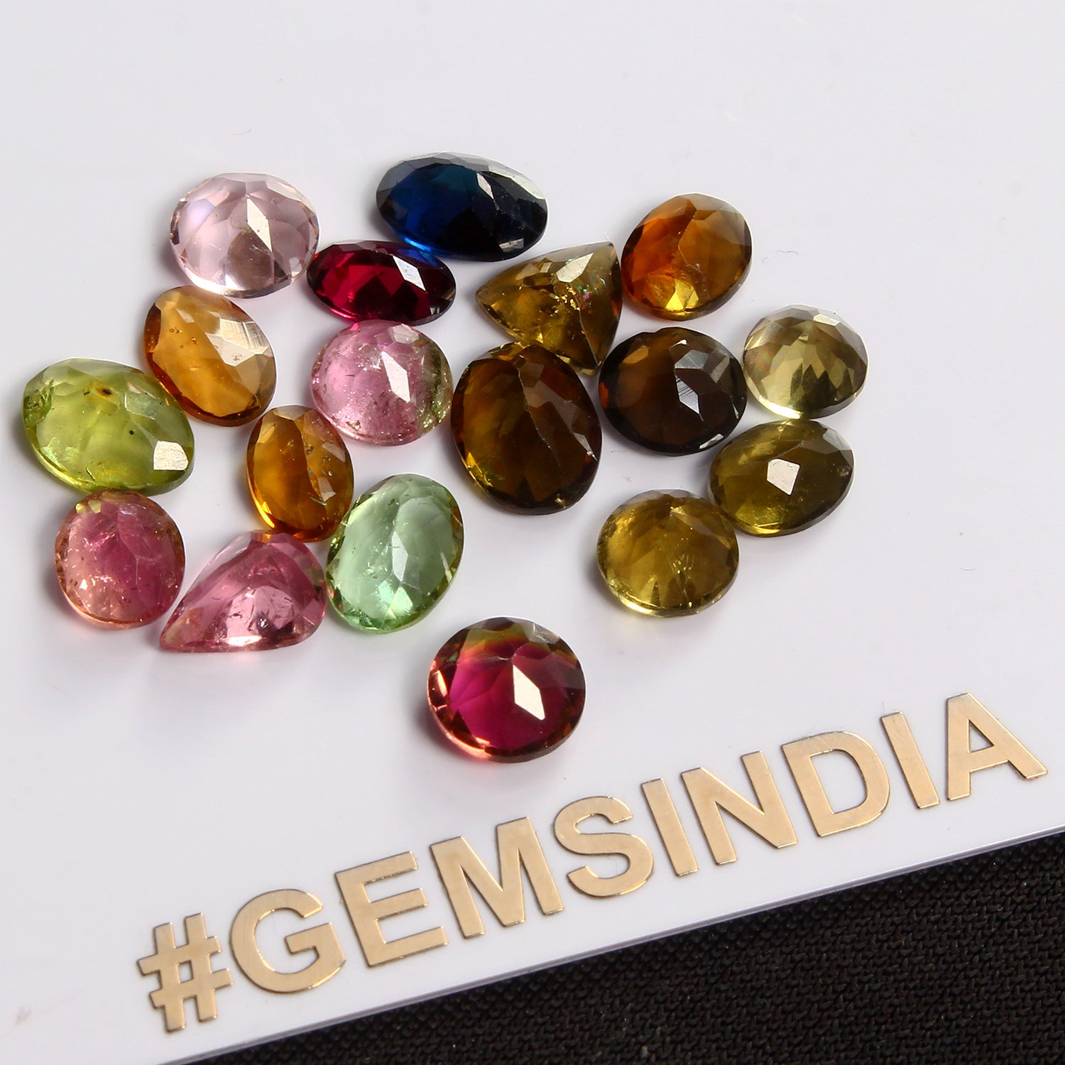 Tourmaline Lot, Loose Gemstone, Oval, Pear, Trillion & Round Cut, Untreated — 18 Pieces, 5mm to 8mm, 12.30 Ct, Mozambique