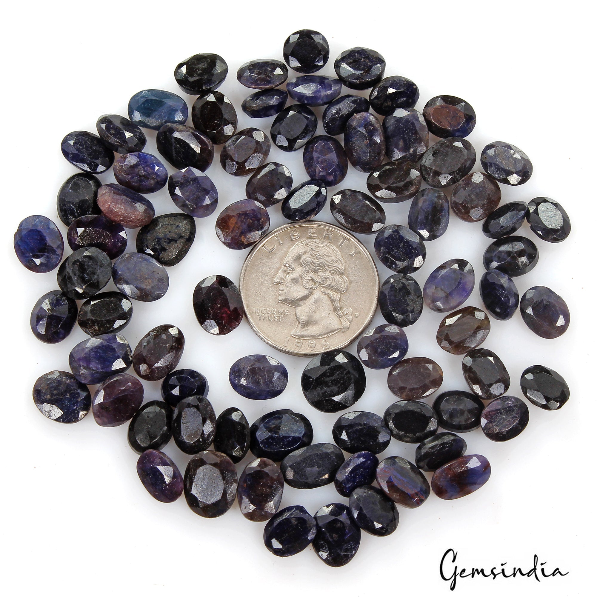 260.00 Ct Natural Blue Sapphire Oval Faceted Wholesale Loose Gemstone Lot 78 Pcs