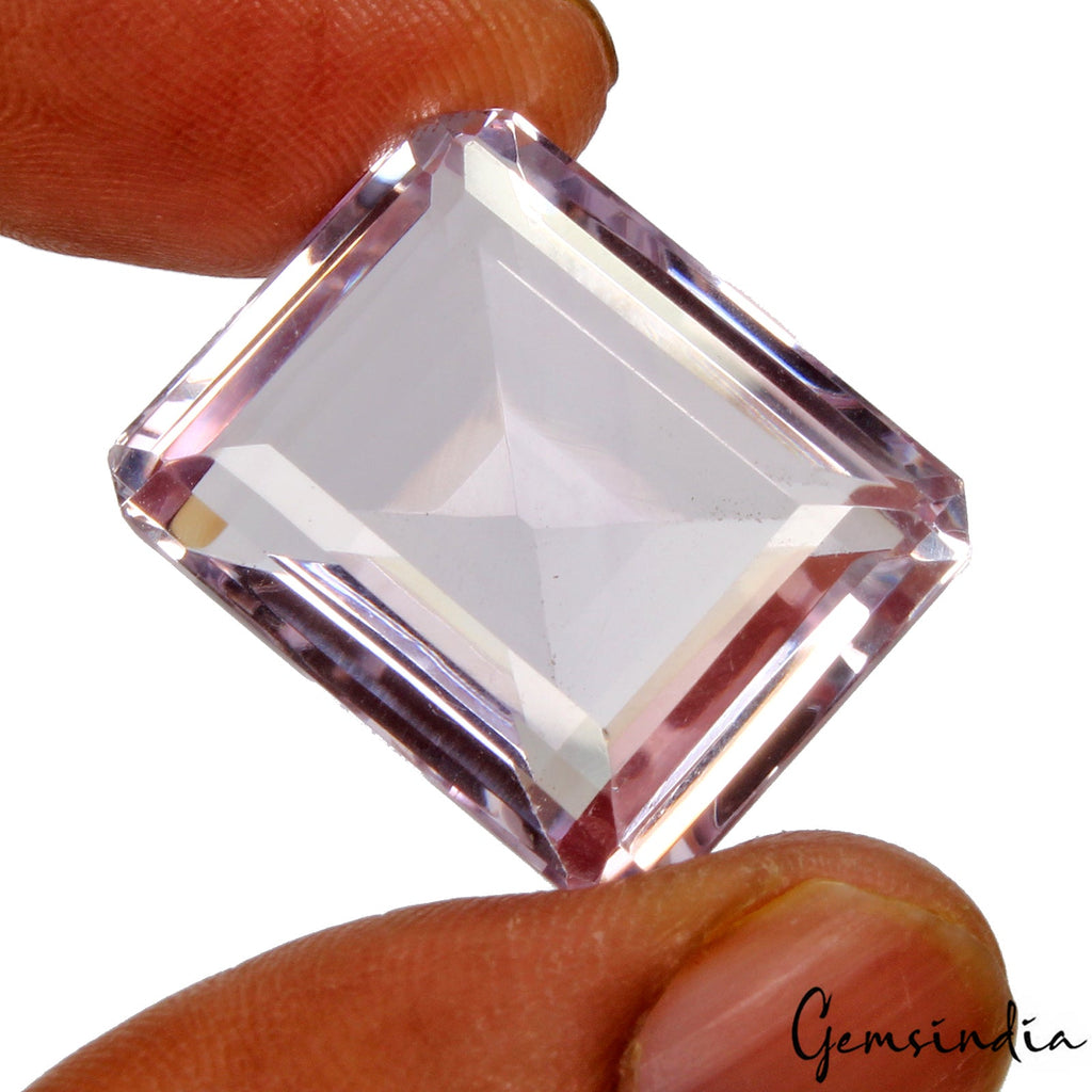 Octagon Cut Natural Unheated Purple Amethyst Brazil 45.70 Ct Jumbo Certified Gem