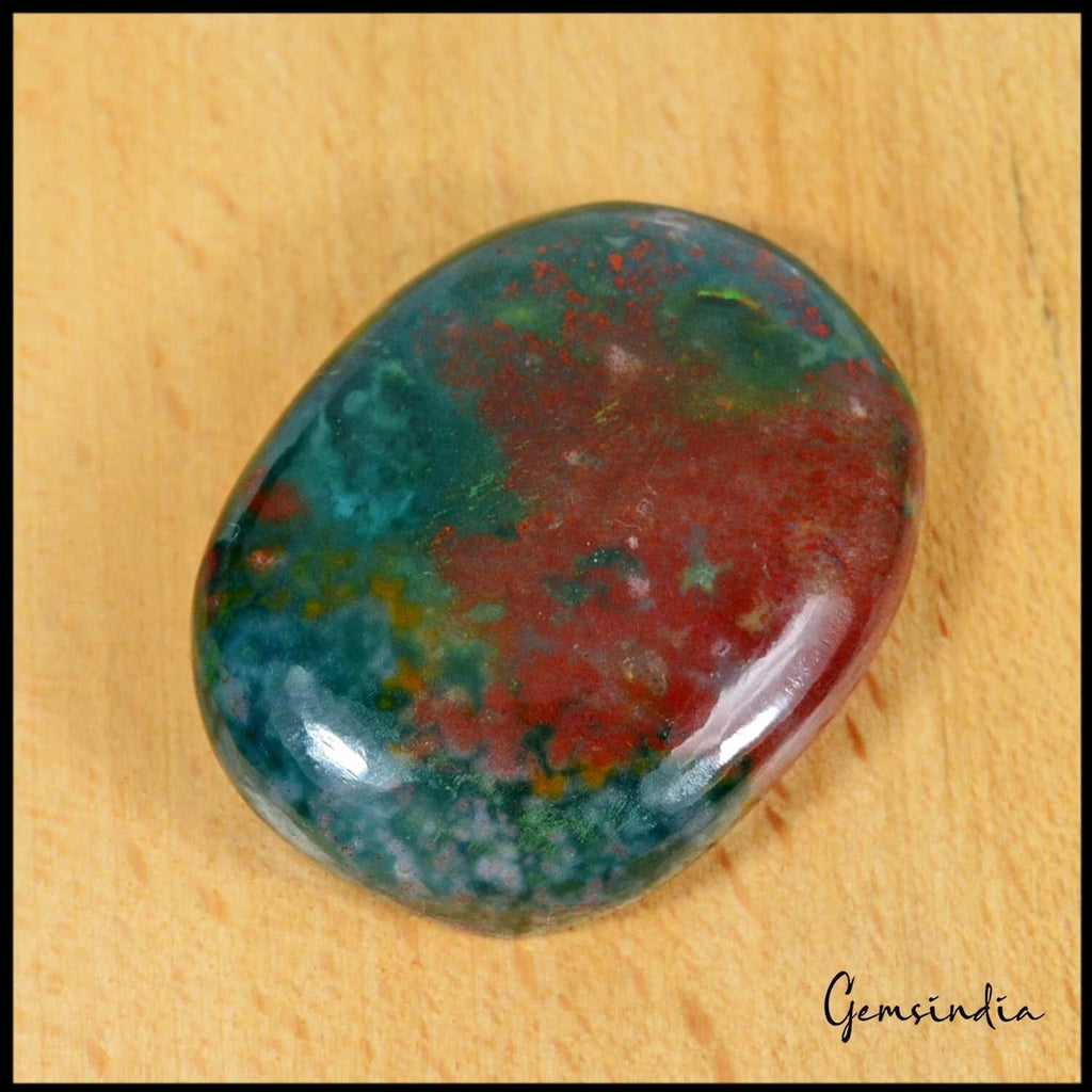 163.25 Ct Natural Untreated Green Red Bloodstone Jasper Oval Cab Gem For Pendant