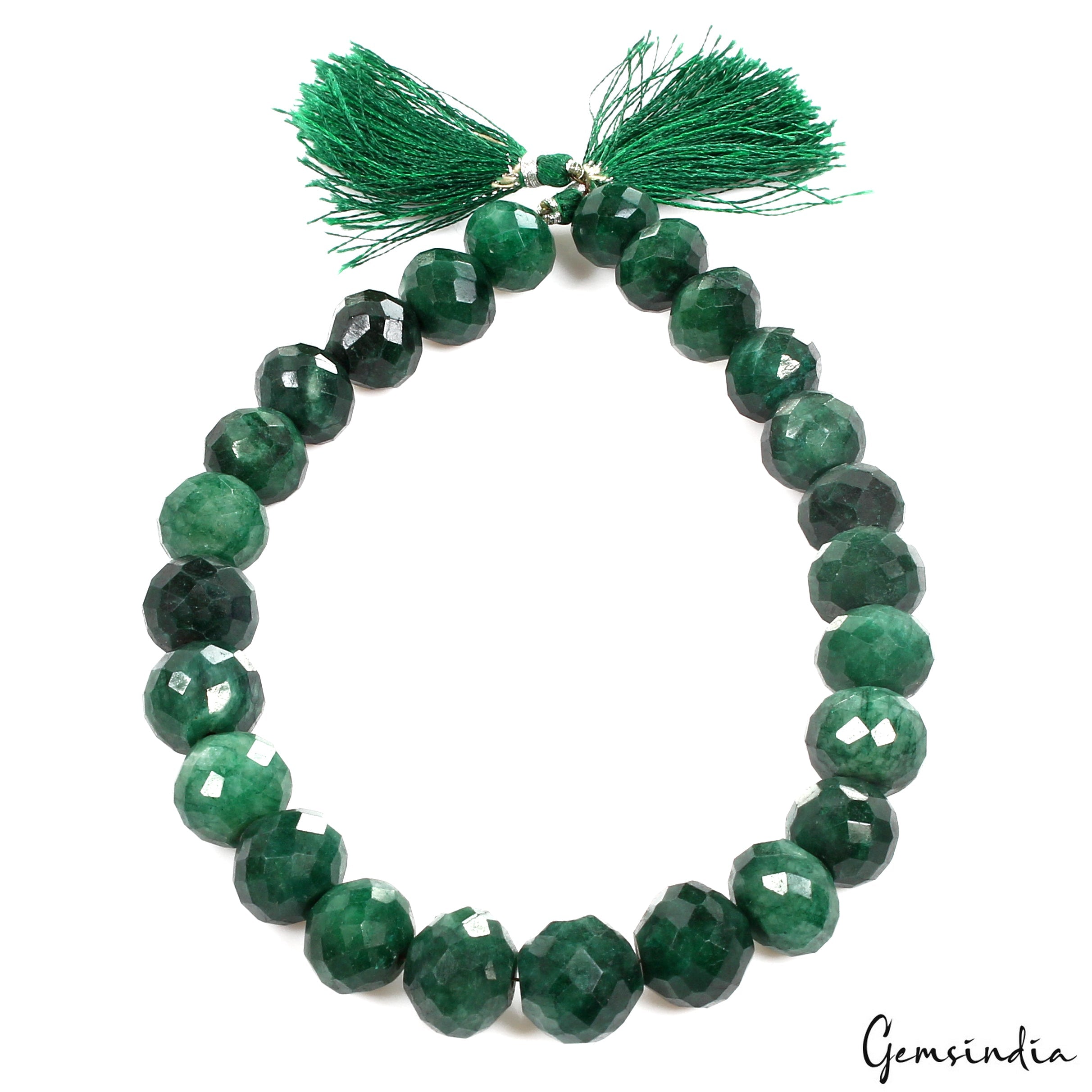 13.5" Long Strand 100% Natural Green Emerald Round Cut 13-17mm Beads~650ct/ 25Pc