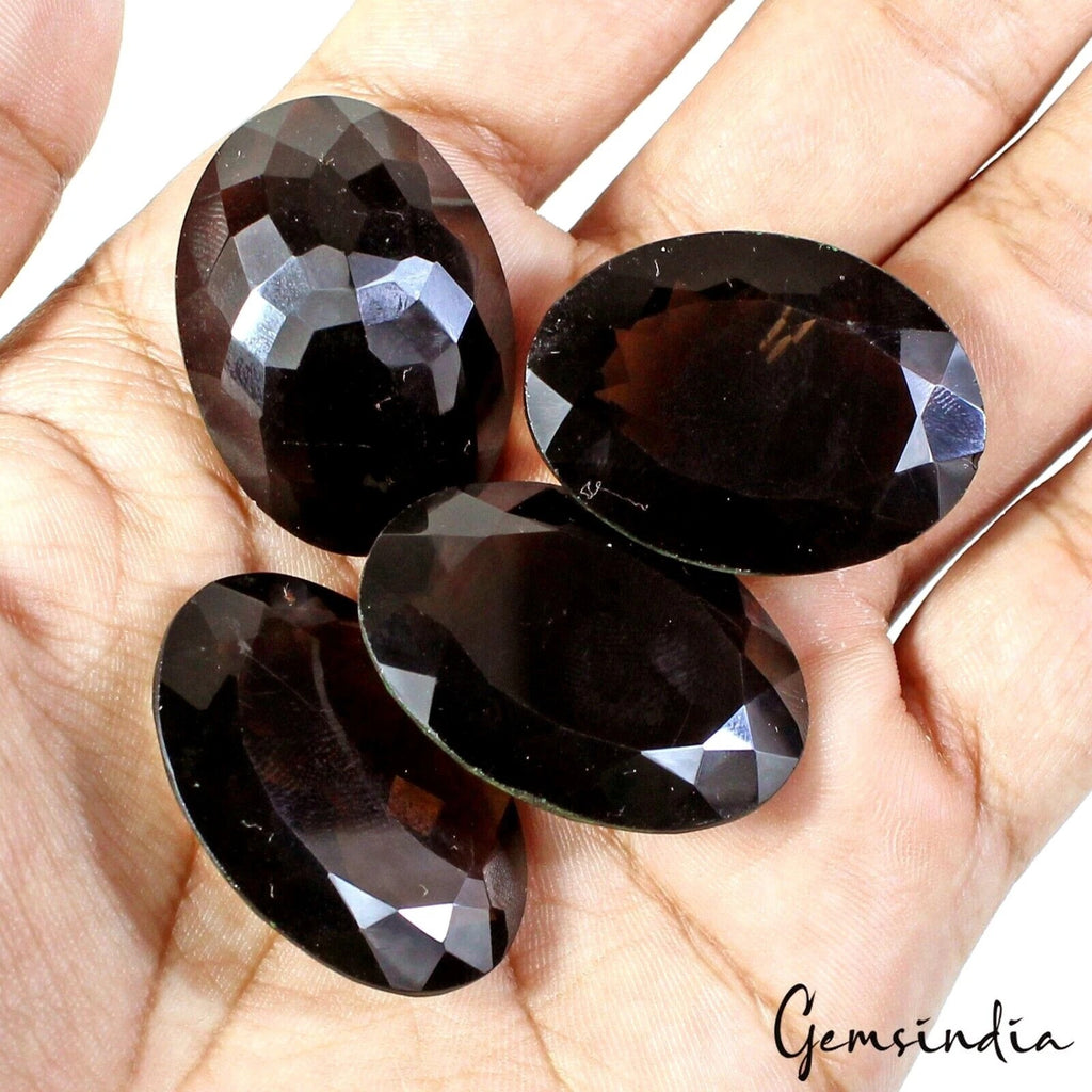 Smoky Quartz Lot, Loose Gemstone, Untreated, Brown — 4 Pieces, 34x25mm, 254.40 Ct, Madagascar