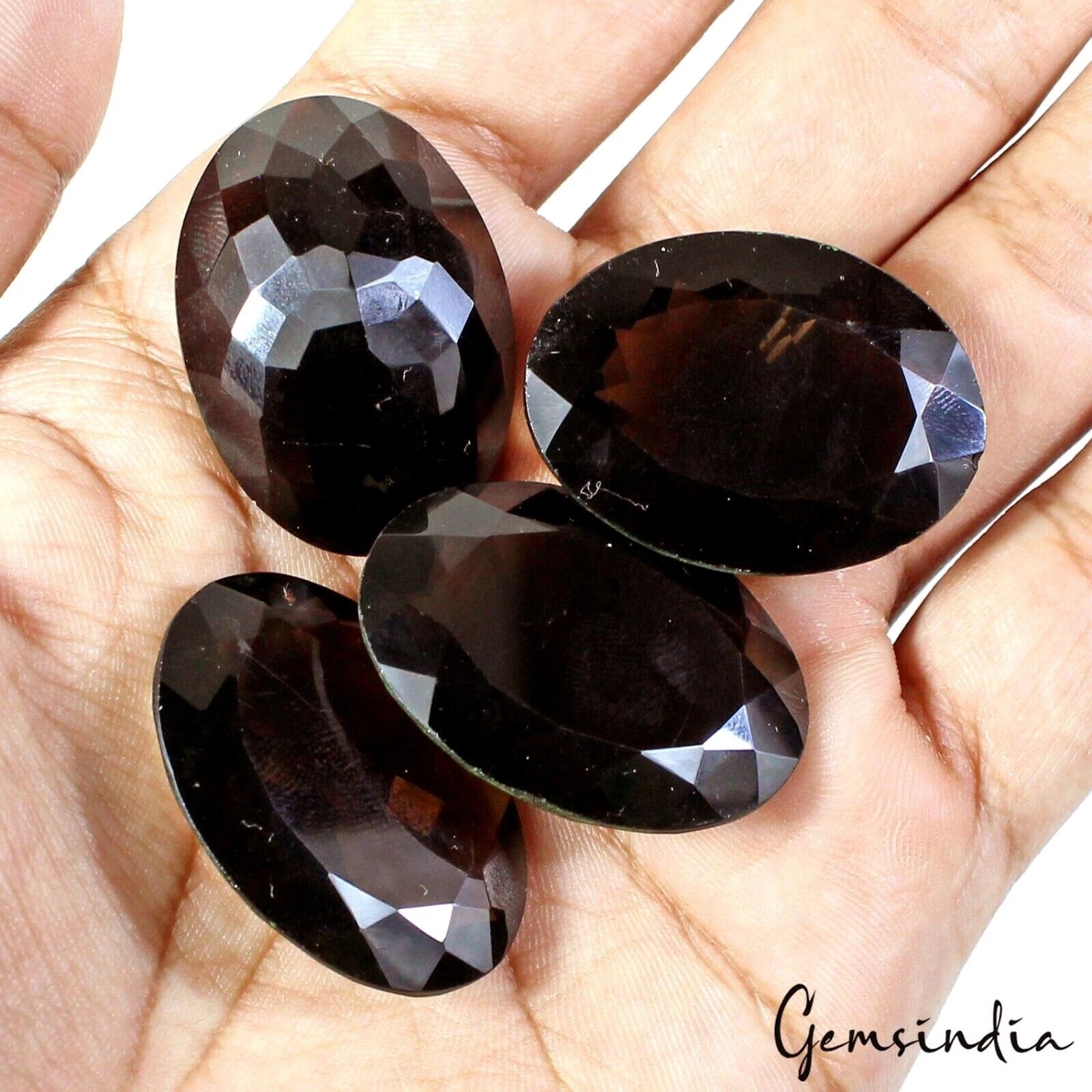 Smoky Quartz Lot, Loose Gemstone, Untreated, Brown — 4 Pieces, 34x25mm, 254.40 Ct, Madagascar