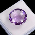 35.60 Cts Natural Untreated Purple Amethyst Oval Checker Cut Huge Gem For Ring