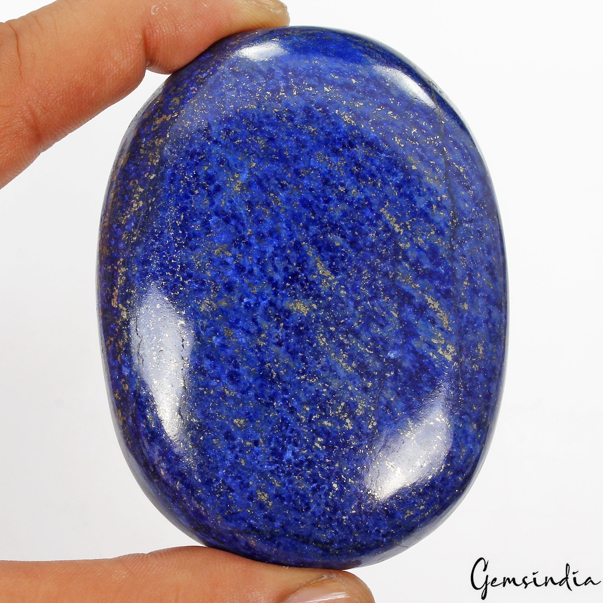 830 Cts Natural Blue Lapis Lazuli with Gold Flecks Oval Cabochon Loose Gemstone