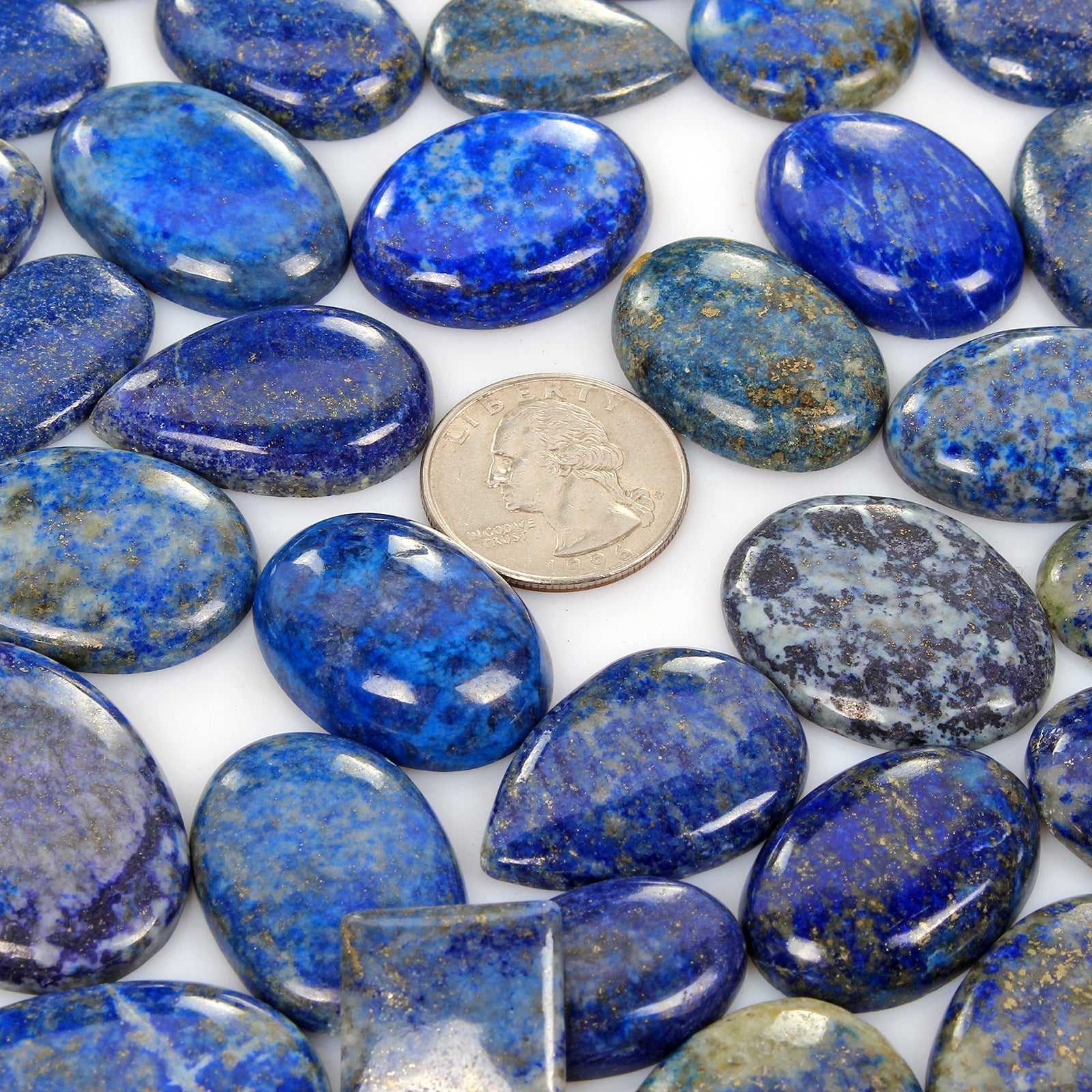 3500 Ct Natural Blue Lapis Lazuli Mix Cabochon Wholesale Gemstones Lot~ 97 Pcs